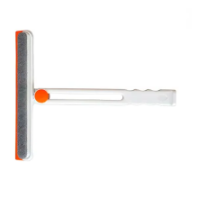 Скребок для миття скла складний з абразивною губкою та гумовим лезом для вікон дзеркал душу Помаранчевий HP-35015-27O (LG-HP-35015-27O)