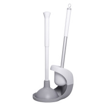 Набір для чищення унітазу: йоржик для чищення туалету з підставкою та вантузом 50 (см) щітка для унітазу HP-35015-28 (LG-HP-35015-28)