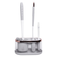 Набір для туалету настінний 3 в 1: 2 йоржики + щітка, йорж для унітазу силіконовий з щіткою йоржик для унітазу HP-35015-47G (LG-HP-35015-47G)