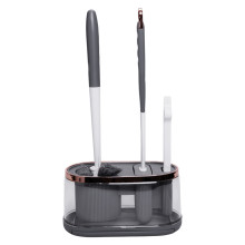 Набір для туалету настінний 3 в 1: 2 йоржика + щітка, йорж для унітазу силіконовий з щіткою йоржик для унітазу HP-35015-47DG (LG-HP-35015-47DG)