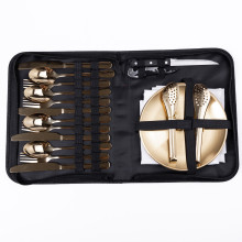 Набір посуду для пікніка на 4 особи 24 предмети Золотистий HP-21-2 (LG-HP-21-2) Набір посуду для пікніка на 4 особи 24 предмети Золотистий HP-21-2 (LG-HP-21-2)