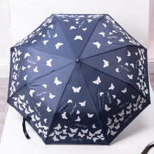 Парасолька напівавтомат з принтом міцна з поліестеру діаметр 97 см Синій HP-23-2BL (LG-HP-23-2BL)