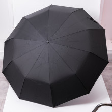 Парасолька автоматична з дерев'яною ручкою класична з поліестеру діаметр 116 см Чорна HP-23-8B (LG-HP-23-8B)