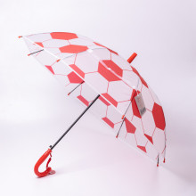 Класична дитяча парасолька-тростина напівавтомат з поліестеру 8 спиць діаметр 82 см Червона HP-23-9R (LG-HP-23-9R)