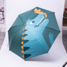 Класична дитяча парасолька-тростина механічна з поліестеру міцна надійна 8 спиць діаметр 89 см Зелений HP-23-12GR (LG-HP-23-12GR)