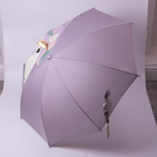 Класична дитяча парасолька-тростина механічна з поліестеру міцна надійна 8 спиць діаметр 89 см Фіолетовий HP-23-12V (LG-HP-23-12V)