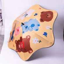 Парасолька дитяча механічна елегантна з принтом міцна надійна з поліестеру діаметр 90 см Жовтий HP-23-13Y (LG-HP-23-13Y)