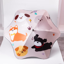 Парасолька дитяча механічна елегантна з принтом міцна надійна з поліестеру діаметр 90 см Бежевий HP-23-13BE (LG-HP-23-13BE)