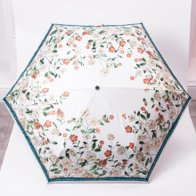 Парасолька механічна елегантна з принтом міцна надійна з поліестеру діаметр 99 см Зелений HP-23-15GR (LG-HP-23-15GR)