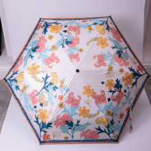 Парасолька механічна елегантна з принтом міцна надійна з поліестеру діаметр 99 см Помаранчевий HP-23-15O (LG-HP-23-15O)