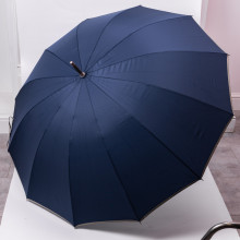 Класична парасолька-тростина з чохлом напівавтомат з поліестеру міцна надійна 12 спиць діаметр 120 см Сірий HP-23-16G (LG-HP-23-16G)