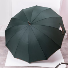 Класична парасолька-тростина з чохлом напівавтомат з поліестеру міцна надійна 12 спиць діаметр 120 см Зелений HP-23-16GR (LG-HP-23-16GR)