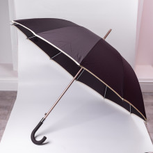 Класична парасолька-тростина з чохлом напівавтомат з поліестеру міцна надійна 12 спиць діаметр 120 см Фіолетовий HP-23-16V (LG-HP-23-16V)