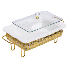 Настільна мармітниця порцелянова 36×21×15 (см) на підставці 1.5 (л) HP-26-6 (LG-HP-26-6)