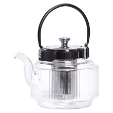 Заварник скляний чайник 1.1 л з ручкою і фільтром прозорий HP-33-4 (LG-HP-33-4)