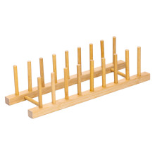 Підставка для тарілок та кришок дерев'яна на кухню 35×11×9 (см) HB-40-13 (LG-HB-40-13)