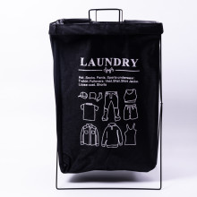 Кошик для білизни на підставці 36×32×52 (см) м'який Чорний HP-41-11B (LG-HP-41-11B) Кошик для білизни на підставці 36×32×52 (см) м'який Чорний HP-41-11B (LG-HP-41-11B)