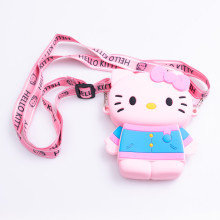 Детская силиконовая сумочка Hello Kitty 13*10*3 см Розовый HP-55-1P (LG-HP-55-1P)