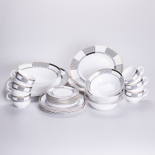 Столовий сервіз з порцеляни Geometry на 6 осіб 32 предмети HP-HK-6 (LG-HP-HK-6)