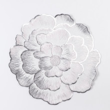 Серветка кругла для декору та сервірування столу Ø38 (см) Сріблястий HP-35-13G (LG-HP-35-13G)