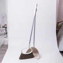 Набір віник і совок на довгій ручці для підлоги 25×25×95 (см) Білий HP-45-1W (LG-HP-45-1W)