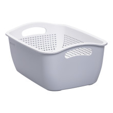 Кошик-друшлак 2 в 1 для миття овочів, фруктів і зелені 32×23×13 (см) Білий HP-45-5W (LG-HP-45-5W) Кошик-друшлак 2 в 1 для миття овочів, фруктів і зелені 32×23×13 (см) Білий HP-45-5W (LG-HP-45-5W)