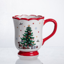 Новорічна порцелянова чашка для чаю та кави 450 (мл) New Year CR-1-3 (LG-CR-1-3)