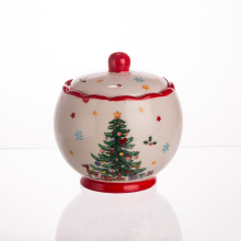 Цукорниця порцелянова новорічна New Year 500 (мл) з кришкою CR-1-5 (LG-CR-1-5)