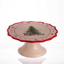 Тортівниця порцелянова на ніжці New Year Ø21 (см) CR-1-6 (LG-CR-1-6)