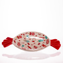 Новорічна тарілка з порцеляни Merry Christmas Ø15.5 см тарілка для десертів тарілки різдвяні CR-1-24 (LG-CR-1-24)