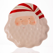 Новорічна тарілка з порцеляни Санта 25×25 (см) CR-1-31 (LG-CR-1-31)