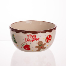 Тарілка супова порцелянова новорічна Ø15 (см) Merry Christmas 800 мл CR-1-44 (LG-CR-1-44)