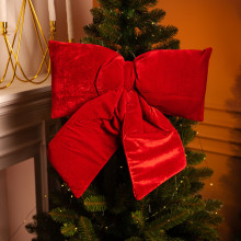 Оксамитовий бант для декору на ялинку 55×70 (см) Бордовий CR-2-1 (LG-CR-2-1)