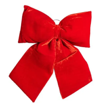 Оксамитовий бант для декору на ялинку 55×70 (см) Червоний CR-2-13 (LG-CR-2-13)