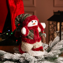 Новорічна фігурка Сніговик з шишкою 19×17×40 (см) CR-4-16 (LG-CR-4-16)