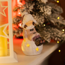 Новорічна фігурка з підсвіткою Дівчинка на сніговій кулі з фарфору 7×7×16 (см) новорічний декор для дому, квартири на подарунок CR-5-7 (LG-CR-5-7)