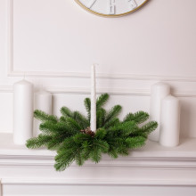 Штучний підсвічник вінок Новорічний з декором зелений на 1 свічку SOK-O-1 (LG-SOK-O-1) Штучний підсвічник вінок Новорічний з декором зелений на 1 свічку SOK-O-1 (LG-SOK-O-1)