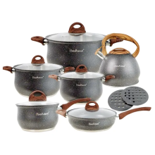 Набір посуду Haus Roland преміальний з антипригарним покриттям і чайником HP33530G (LG-HP33530G)