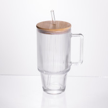 Кружка скляна з кришкою і трубочкою 750 (мл) HP-19-48 (LG-HP-19-48) Кружка скляна з кришкою і трубочкою 750 (мл) HP-19-48 (LG-HP-19-48)