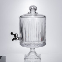 Лимонадниця з краном на підставці скляна 4,5 л прозора HP-19-3045-4 (LG-HP-19-3045-4)