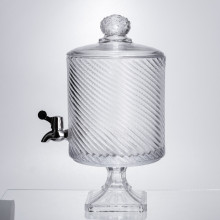 Лимонадниця з краном на підставці скляна 4,5 л прозора HP-19-3045-8 (LG-HP-19-3045-8)