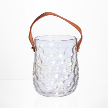 Ваза сумочка с ручкой 13×9.5×18 (см) декоративная стеклянная ваза для цветов 1.2 (л) Прозрачный HP-19-153-6 (LG-HP-19-153-6)