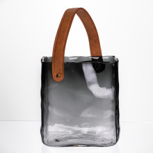 Скляна ваза сумочка з ручкою 16×8×18.5 (см) декоративна Сірий HP-19-156-2 (LG-HP-19-156-2) Скляна ваза сумочка з ручкою 16×8×18.5 (см) декоративна Сірий HP-19-156-2 (LG-HP-19-156-2)