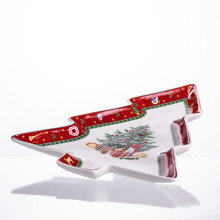 Сервірувальне новорічне блюдо для закусок Christmas 29×24×2 (см) порцеляна HP-SDHK-17 (LG-HP-SDHK-17)