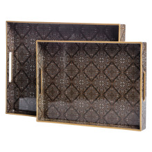 Набір прямокутних підносів для подачі їжі 2 (шт) 40×30×4 (см) HP-HK-14 (LG-HP-HK-14)