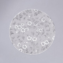 Коврик для сервировки стола Flowers 38 см, серебро HP-36327-12G (LG-HP-36327-12G)