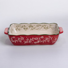 Форма для запекания Vintage 23×14×5 (см) прямоугольная форма для выпекания в духовке с ручками Красная HM05-09 (LG-HM05-09)