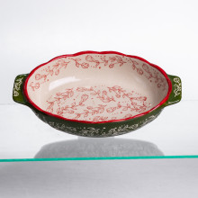 Форма для запекания Vintage 25×15×5 (см) овальная с ручками Зеленая HM05-01 (LG-HM05-01)