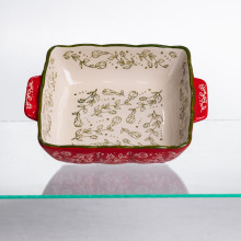 Форма для запекания Vintage 20×16.5×4 (см) квадратная с ручками Красная HM04-13 (LG-HM04-13)
