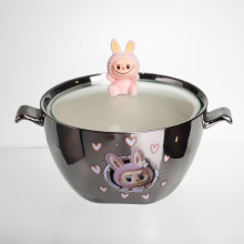 Бульонница фарфоровая Labubu с крышкой и ручками 800 (мл) Ø15 (см) FM-34C (LG-FM-34C)